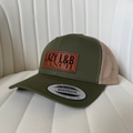 Leather Patch Trucker Hat - Green